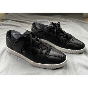 Tretorn Militia PU Low Top Court Sneakers Black Men's 9.5 M Comfort Insole